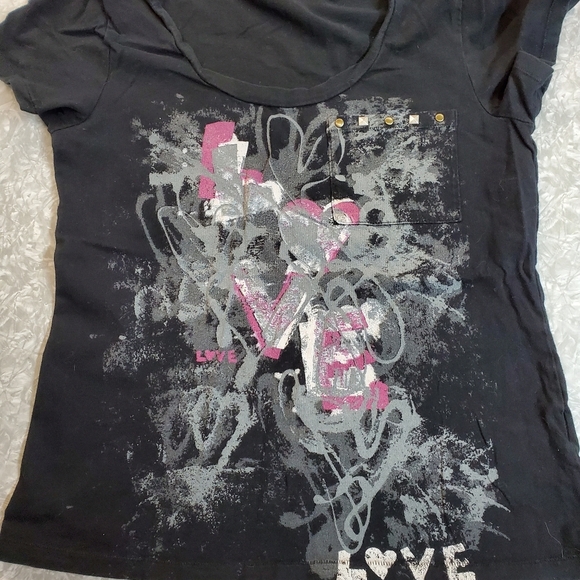👸👕🖌 Love graphic short sleeved soft tshirt - Picture 1 of 6